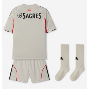 Benfica Udebanetrøje Børn 2025-26 Kortærmet (+ Korte bukser)